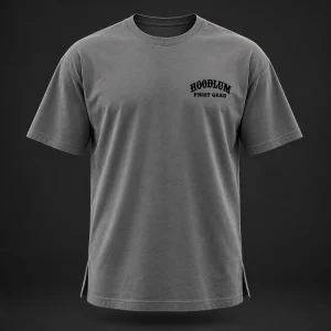 Quiet Rounds Longline Tee — Front view (AI demo concept)