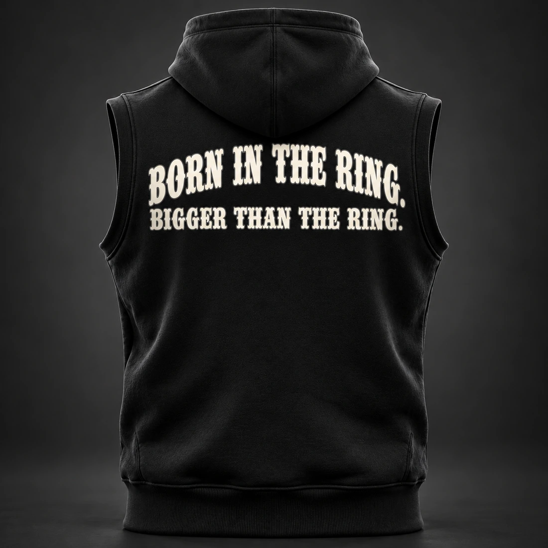 Ring Legacy Sleeveless Hoodie — Back view (AI demo concept)