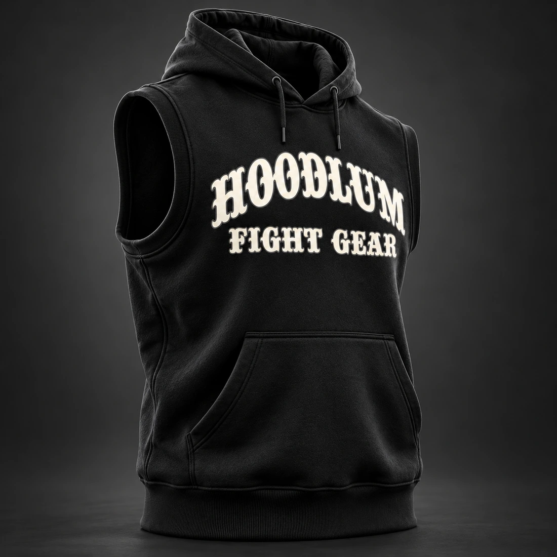 Ring Legacy Sleeveless Hoodie — Three-quarter view (AI demo concept)
