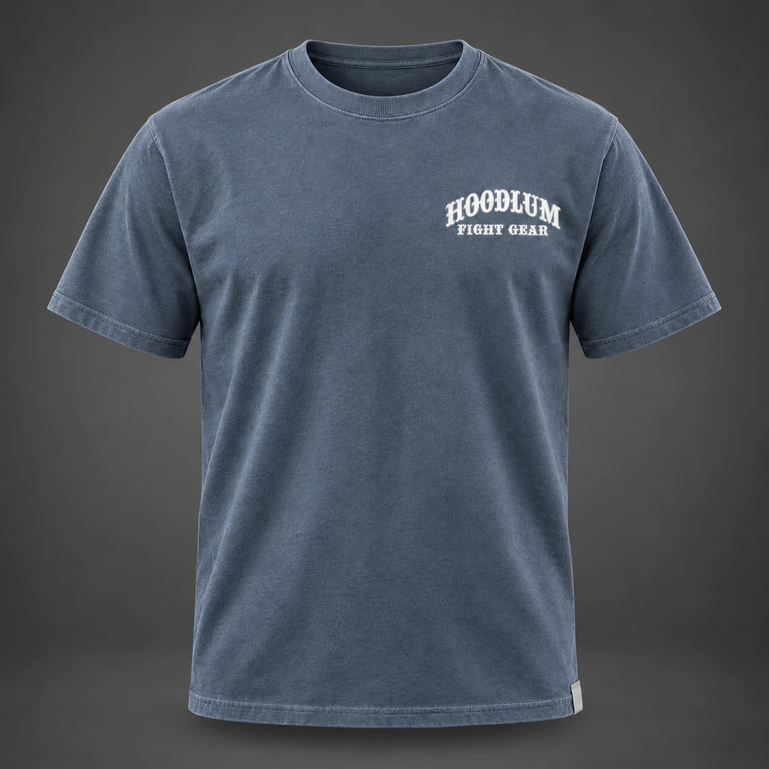 Silent Courage Tee — Slate / Glacier — Front view (AI demo concept)