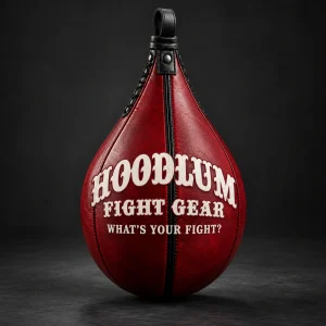 Speed Bag — Crimson / Onyx — Three-quarter view (AI demo concept)