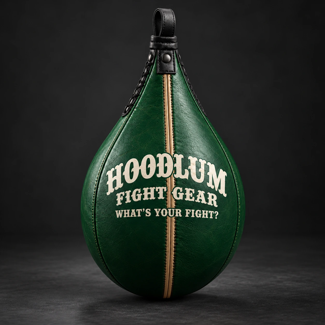 Speed Bag — Forest / Sand — Three-quarter view (AI demo concept)