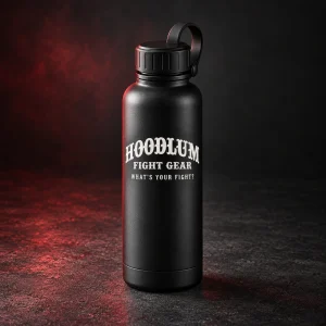 Steel Water Bottle — Three-quarter view (AI demo concept)