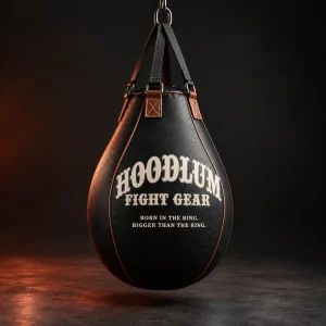 Teardrop Bag — Black / Copper — Three-quarter view (AI demo concept)