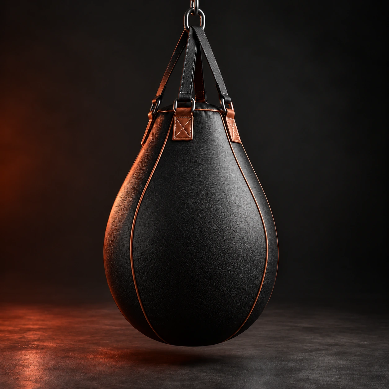 Teardrop Bag — Black / Copper — Rear view (AI demo concept)