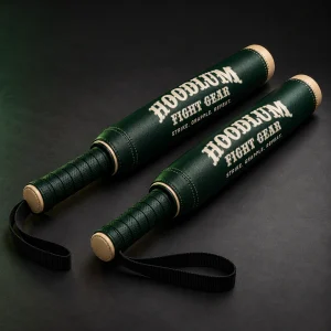 Training Sticks — Forest / Sand — Three-quarter view (AI demo concept)