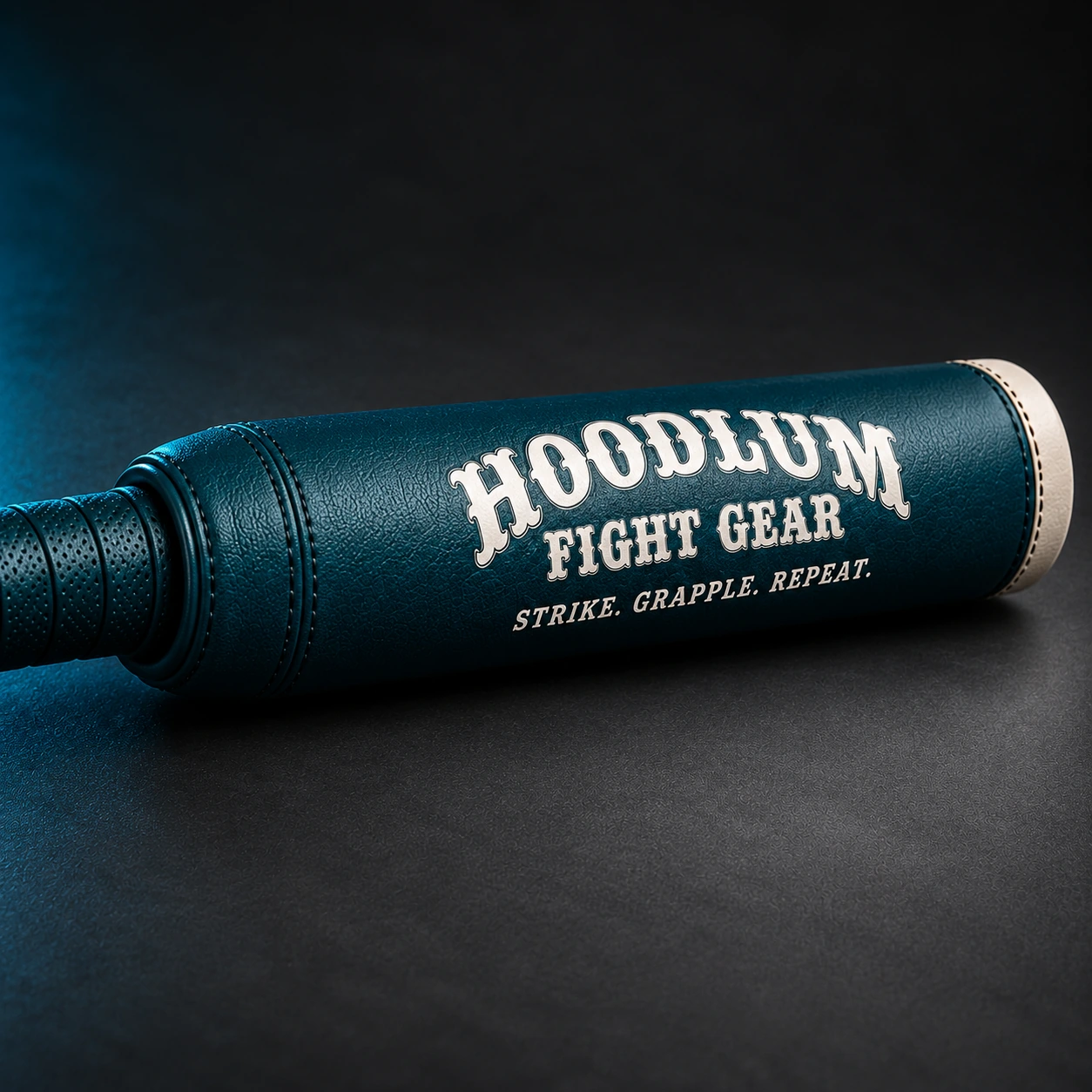 Training Sticks — Petrol / Chalk — Branding detail (AI demo concept)