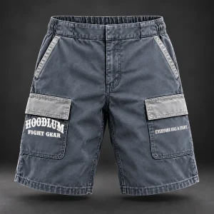 Unseen Work Utility Shorts — Slate / Glacier — Front view (AI demo concept)