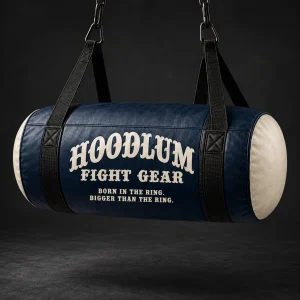 Uppercut Bag — Marine / Bone — Three-quarter view (AI demo concept)
