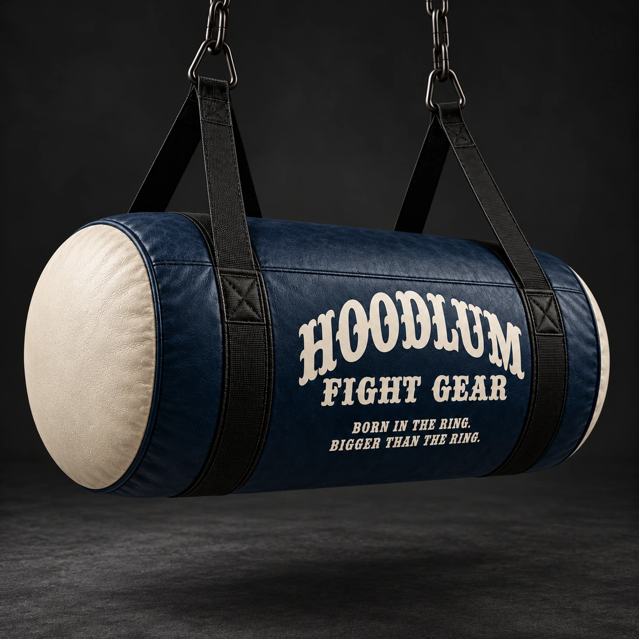 Uppercut Bag — Marine / Bone — Opposite-side view (AI demo concept)