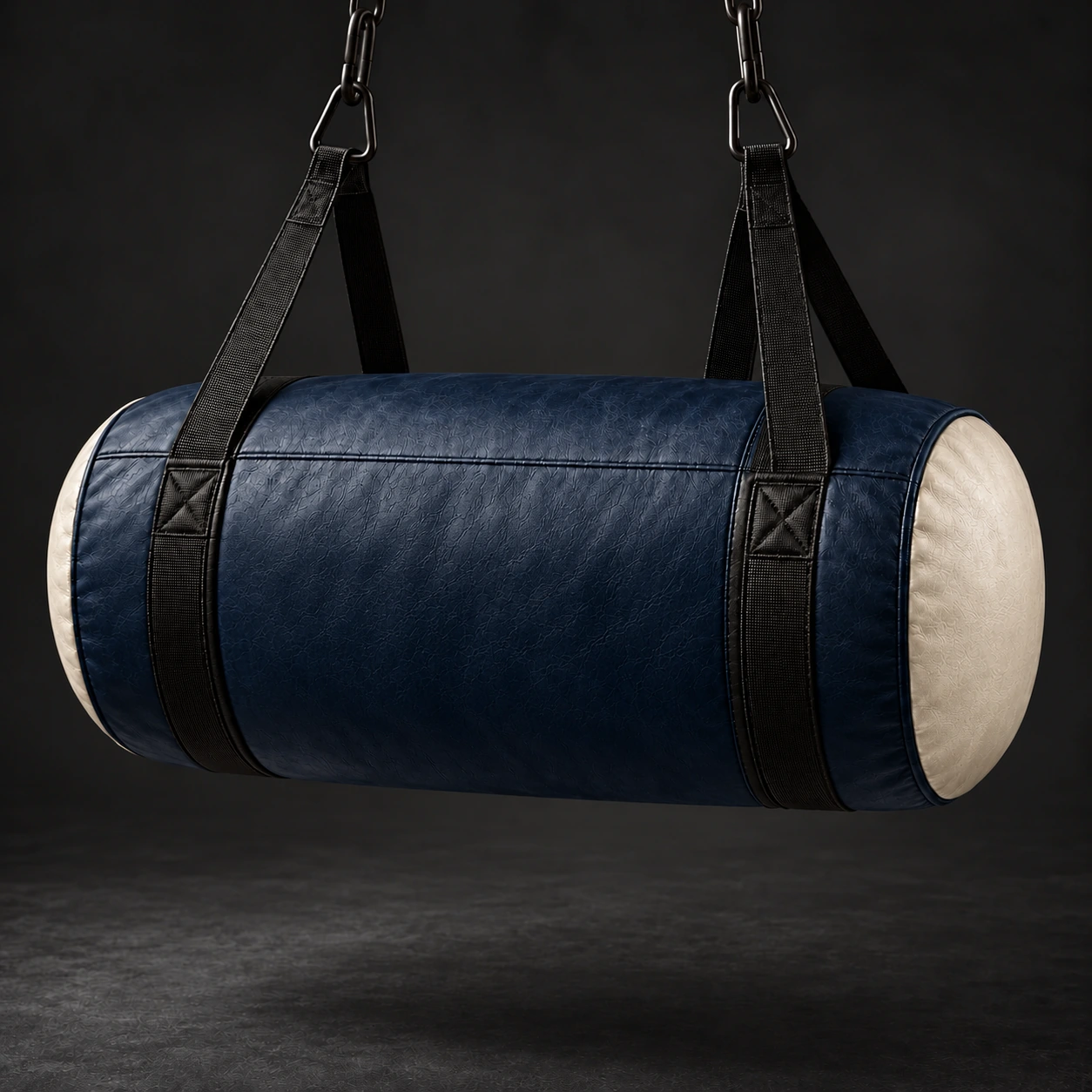 Uppercut Bag — Marine / Bone — Rear view (AI demo concept)
